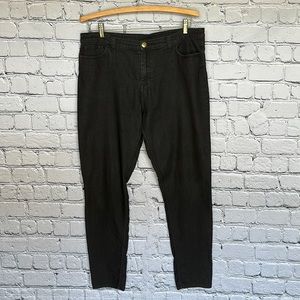 Juicy Couture Black Jean Jeggings Straight Leg Size 14 Soft Stretch